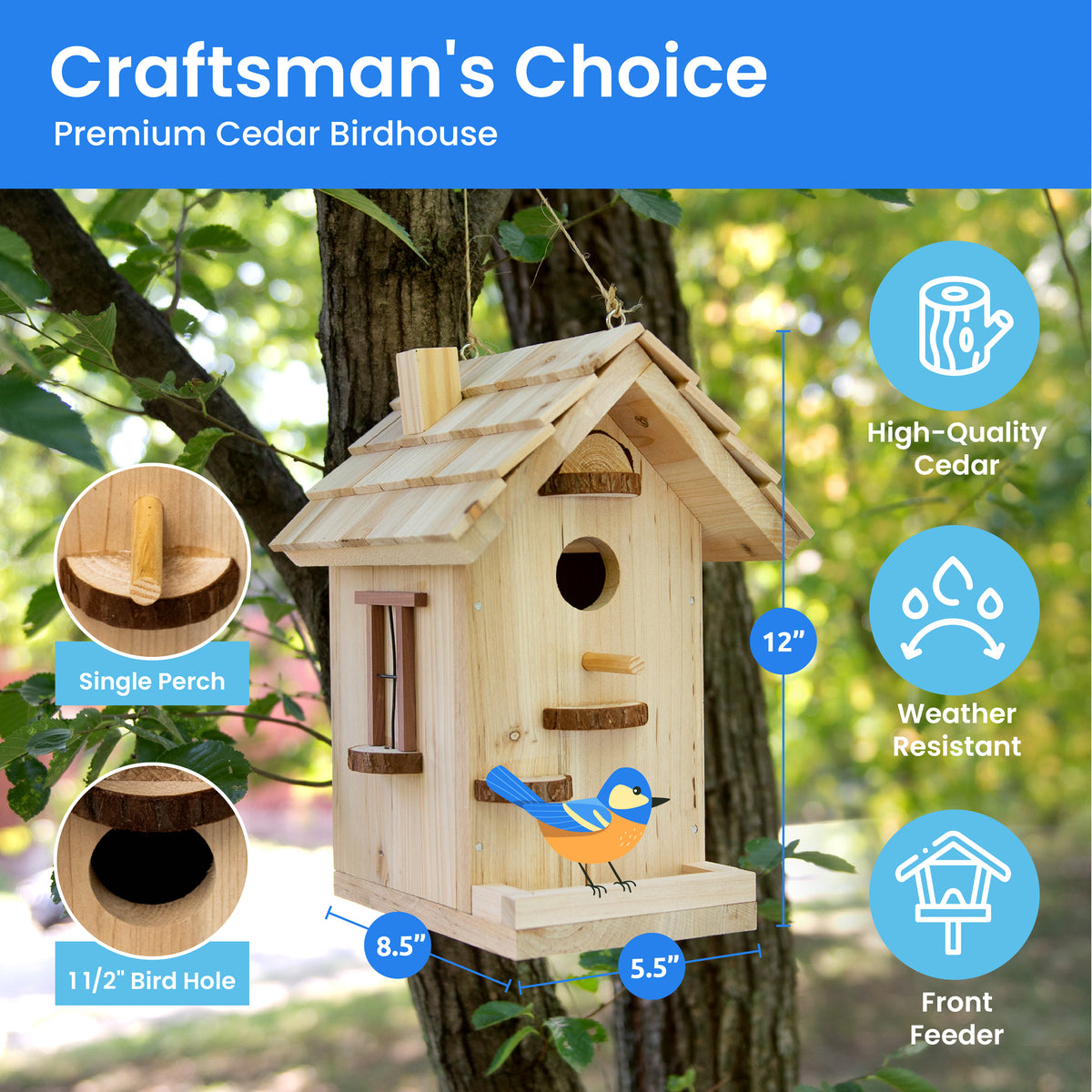 Premium Birdhouse DIY Woodworking Kit