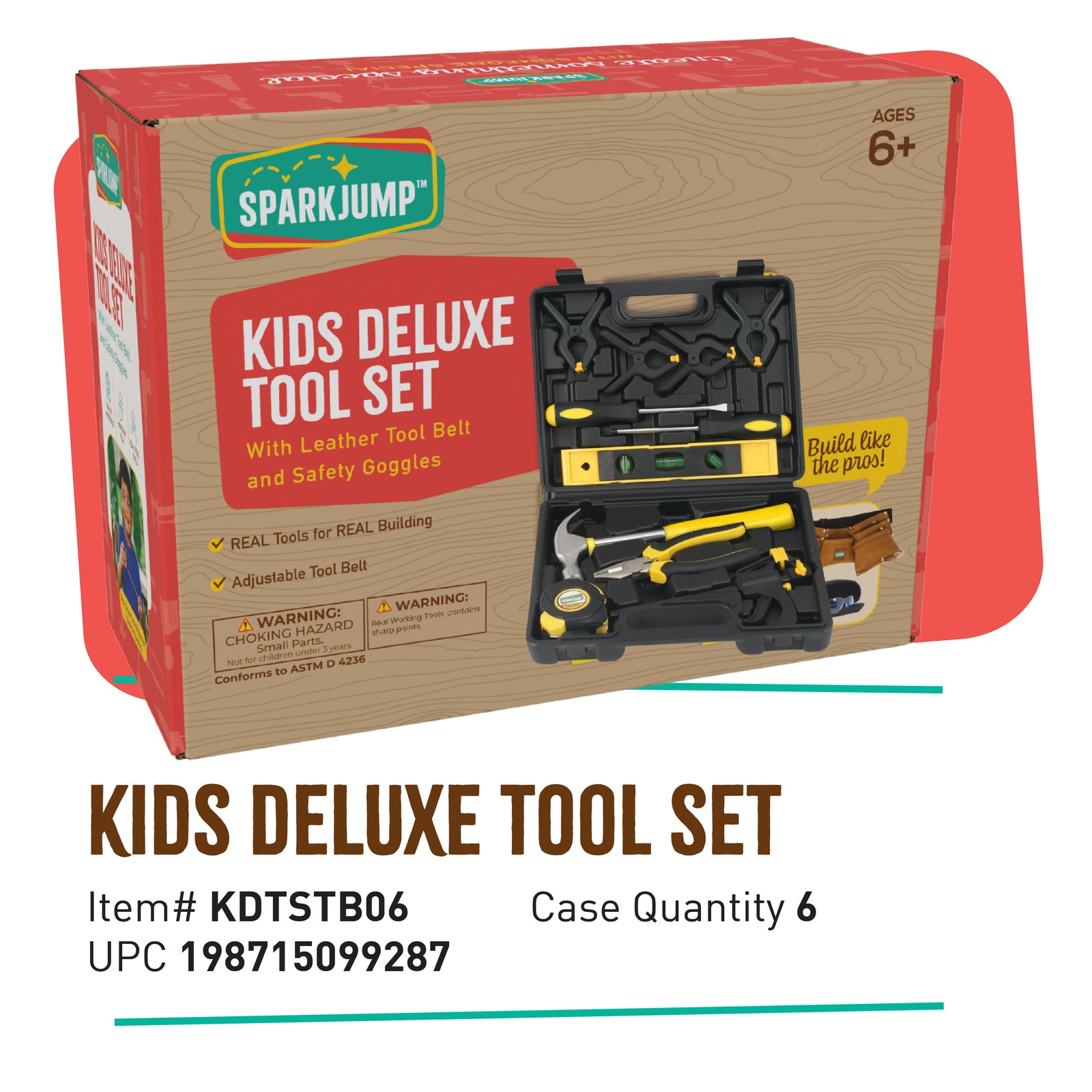 Kids Deluxe Tool Set Case Pack (6 Sets)