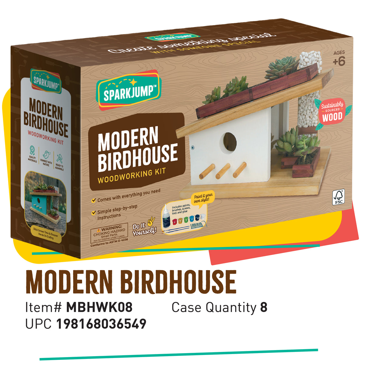 Modern Birdhouse Case Pack (8 Kits)