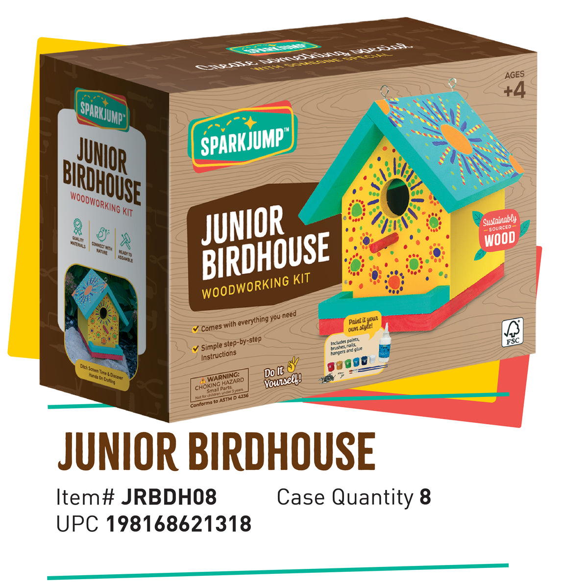 Jr. DIY Birdhouse Case Pack (8 Pack)