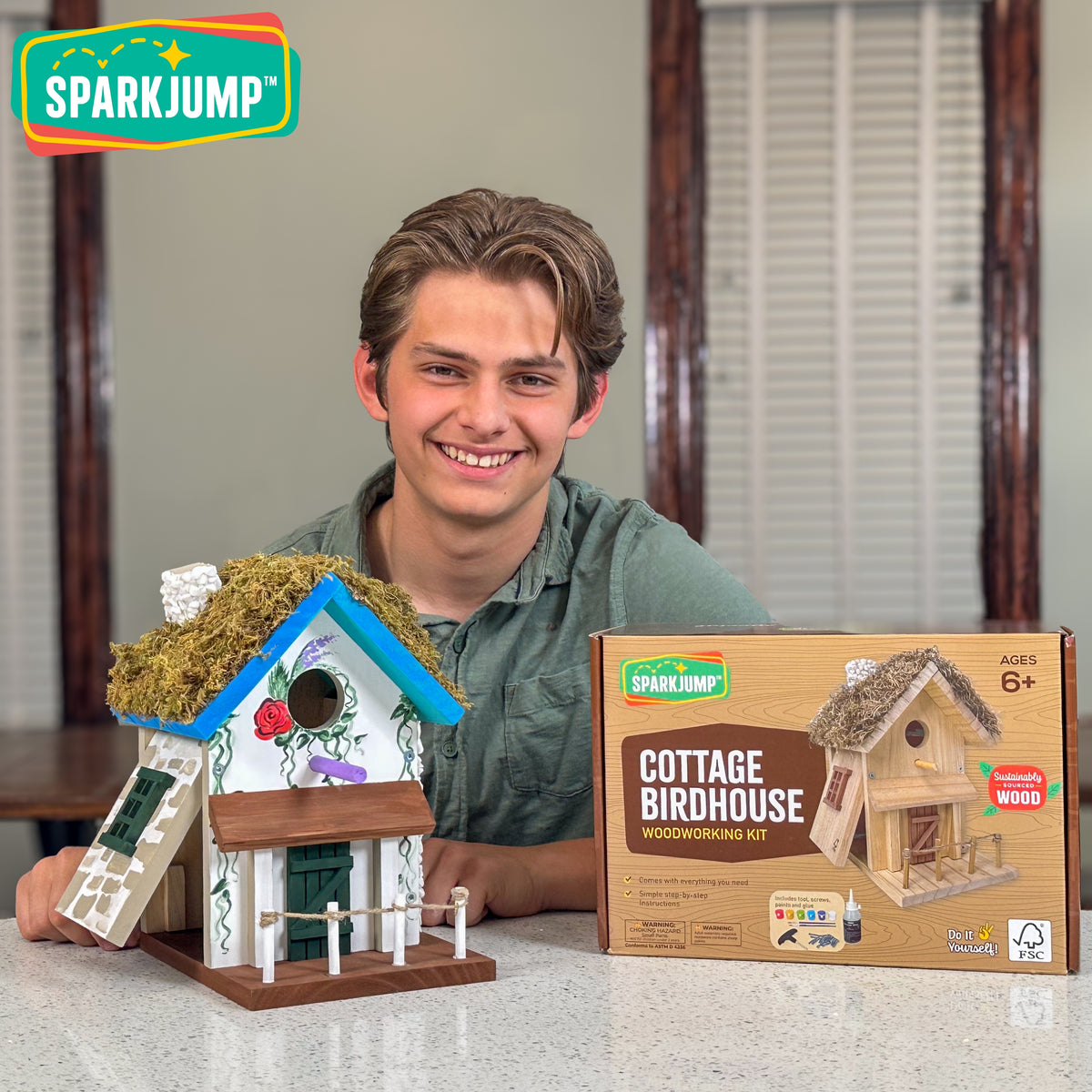 Cottage Birdhouse Woodworking Kit
