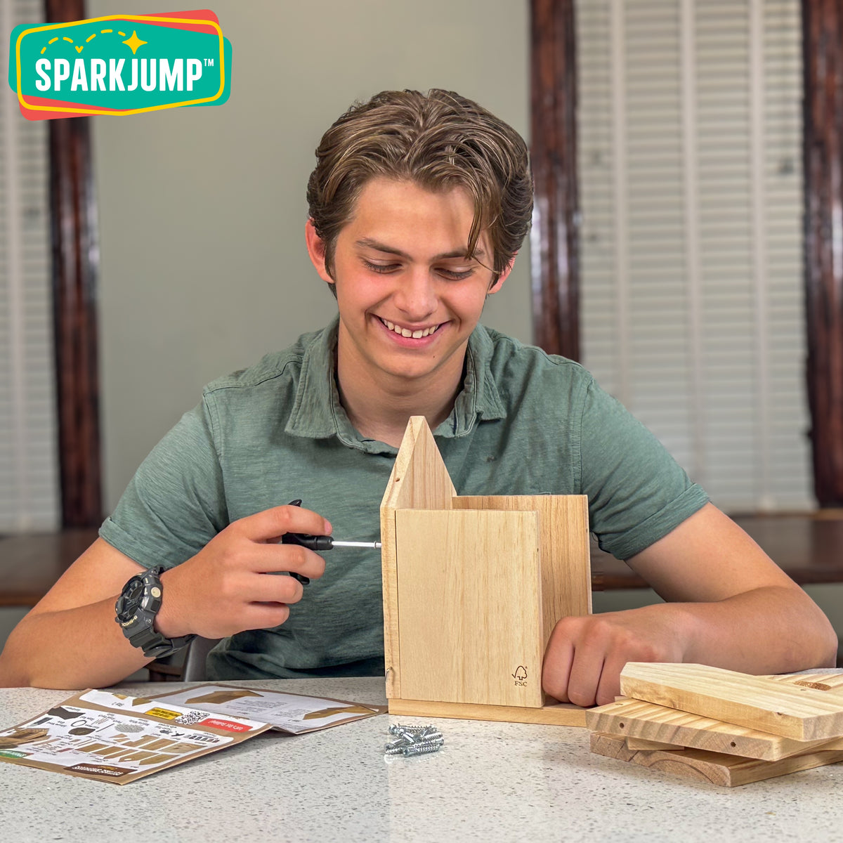 Cottage Birdhouse Woodworking Kit