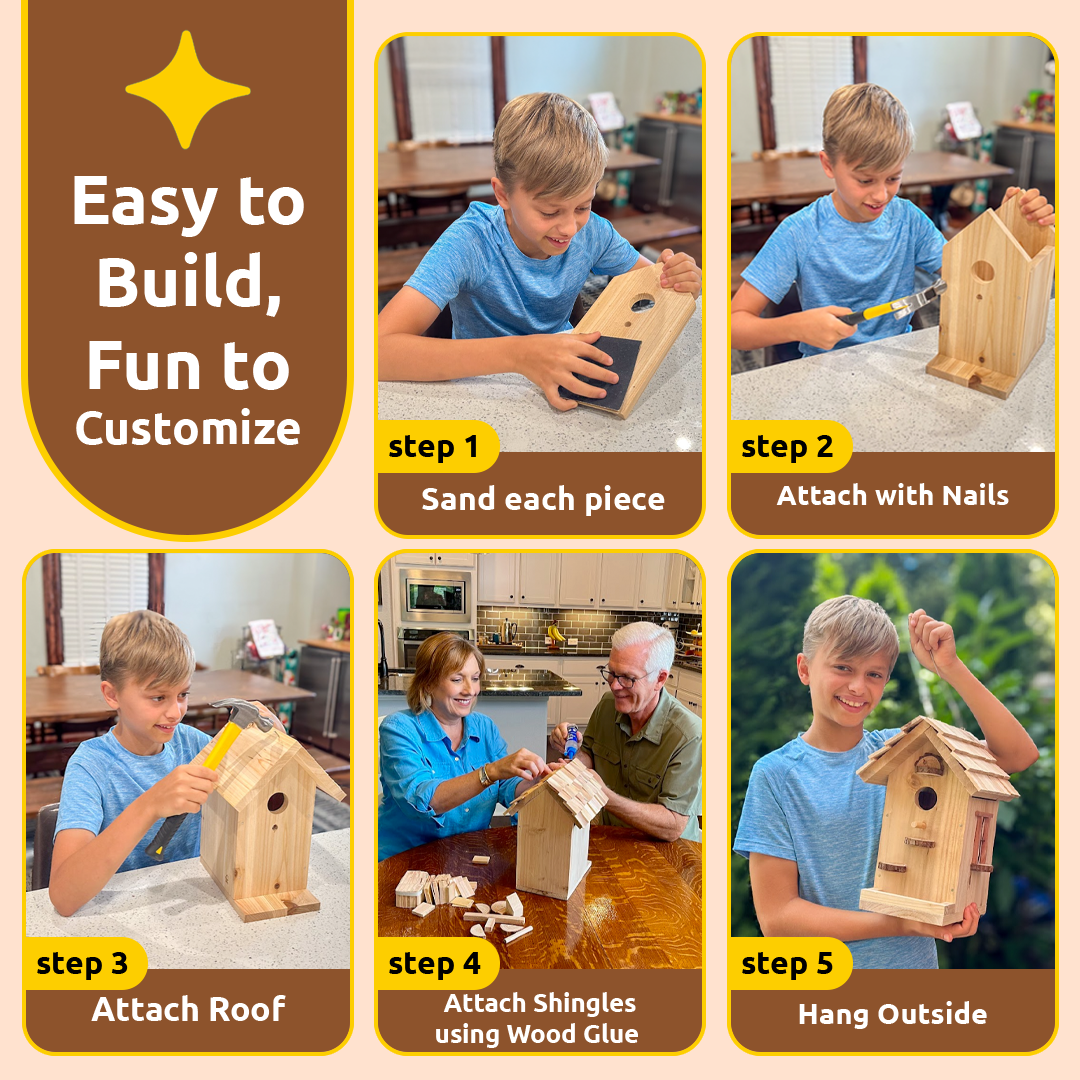 Premium Birdhouse Woodworking Kit