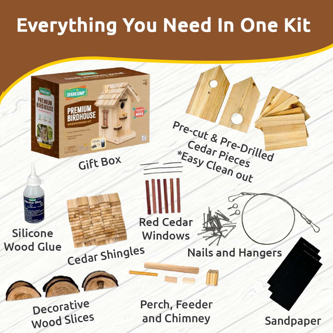 Premium Birdhouse Woodworking Kit