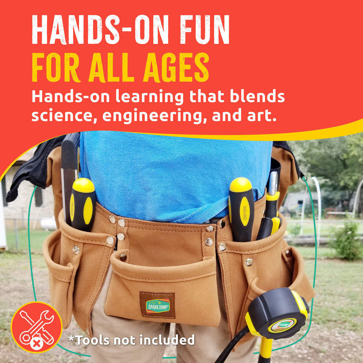 Kids Leather Tool Belt and Safety Goggles