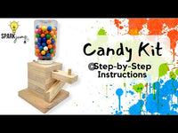 SparkJump DIY Candy Dispenser Wood Building Kit - Real Wood - Great Gi